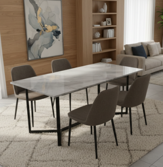 mesa comedor mármol Carrara diseño 2 01
