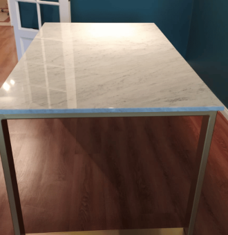 mesa comedor mármol Carrara diseño 3 02