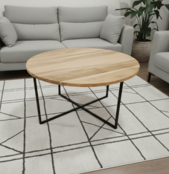 mesa de centro circular lenga