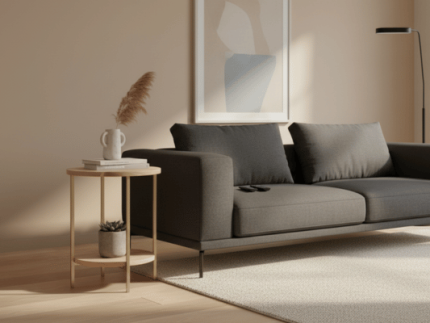 Mesa Lateral Circular 2 Niveles