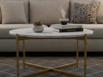 Mesa de centro mármol redonda